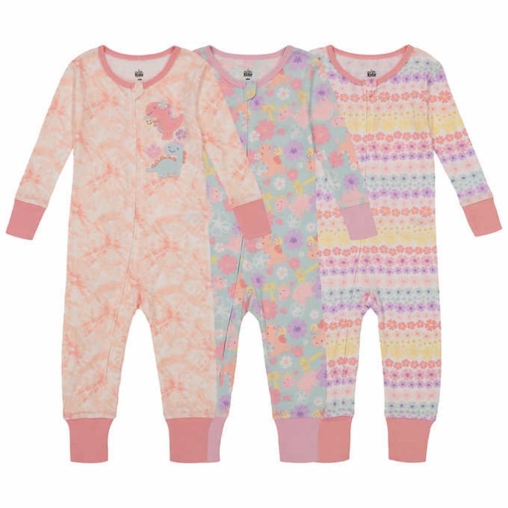 Kids Headquarters Kids' 3-pack Cotton Sleeper
